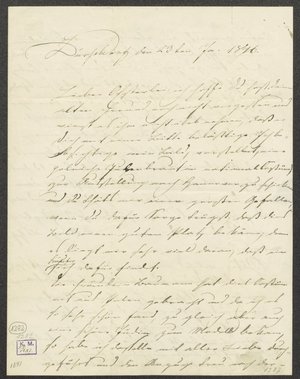 Brief an Prof. Carl Oesterley